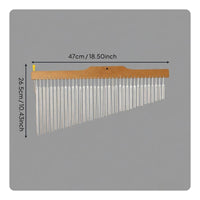 36 Tone Bar Chimes Beech Wood Frame Percussion Chime Set with Stand for Students
