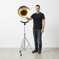 Tuba Stand Height Adjustable Euphonium Stand Padded Cradle for Stage