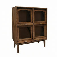 Dollhouse Storage Cabinet Arched Openings 1:12 Scale Miniature Cupboard