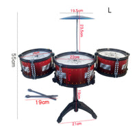 Toy Jazz Drum Kit Educational Gift Beginner Percussion Set for Children