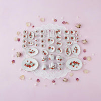 Ceramic Dollhouse Dinnerware Creative Gift Miniature Tea Set Collectible Model Porcelain Dollhouse Dishes for Collectors, Hobbyists