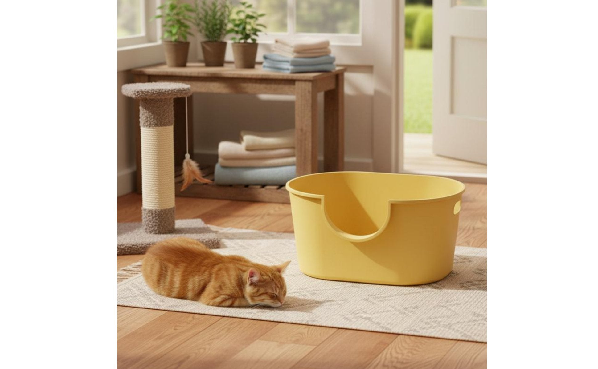 Extra Large Feline Litter Box Easy to Pet Hygiene Toilet
