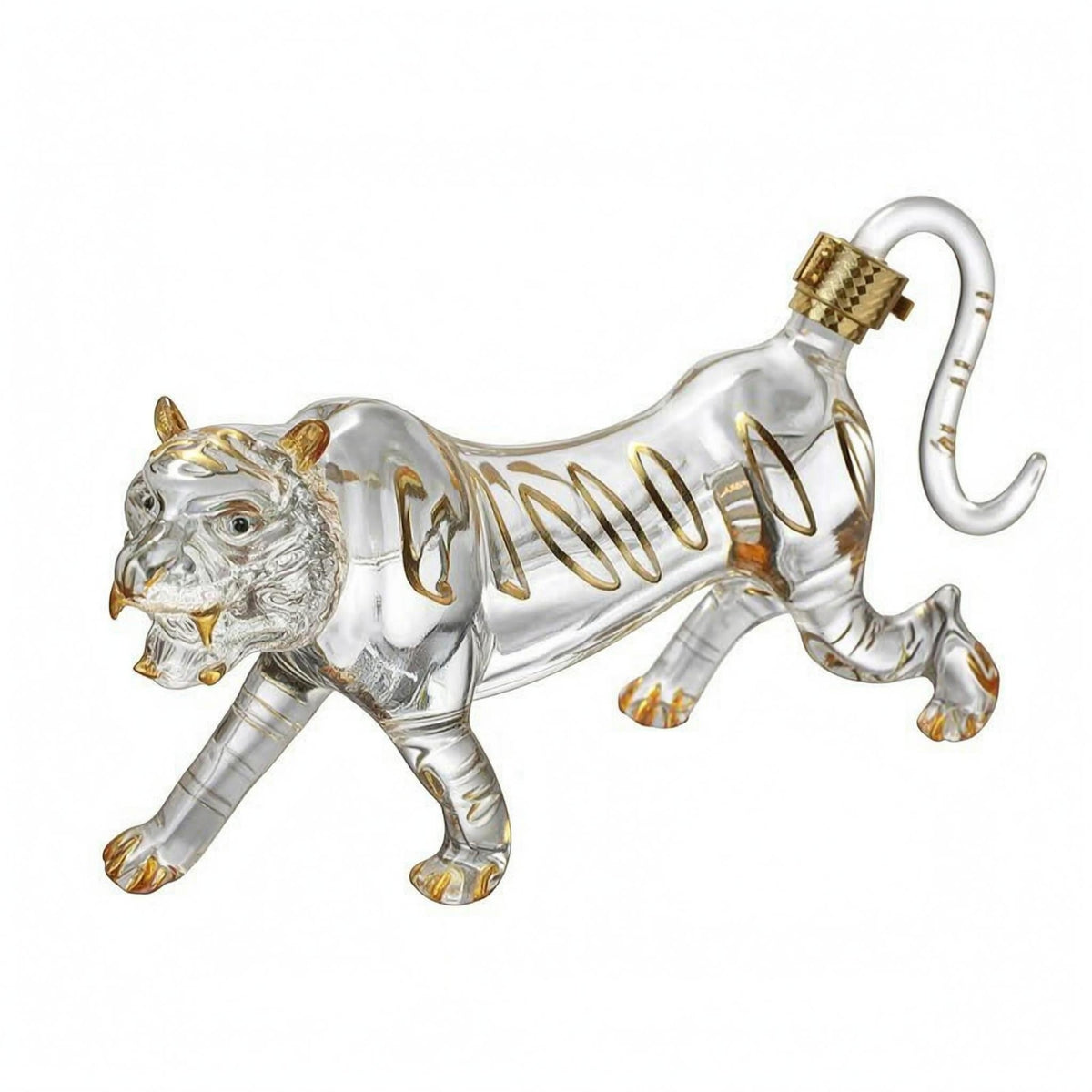 Animal-Glass Bottle Carved Animal Sculpture Pourer Easy to Use Barware