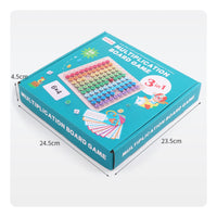 Multiplication Table Game Rainbow-Colored Multiplication Board Game
