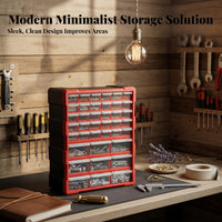 39-Drawer Cabinet Translucent Drawers 39-Drawer Organizer Removable Divider