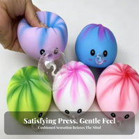 12 Pieces Cartoon Face Squeezable Display Box Cute Dumpling