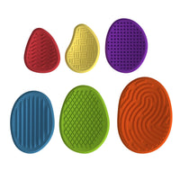 6 Pieces Soft Rubber Worry Stone Toys Calming Textured Sensory Stone Silent Item for Autistic People, Kids