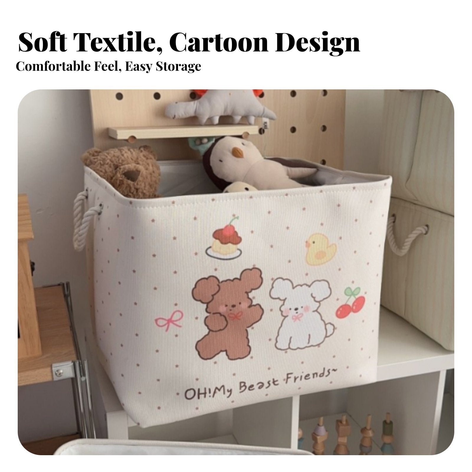 Creature Pattern textile Hamper Foldable Creaturetheir belongingsed textile Basket for kid's Room