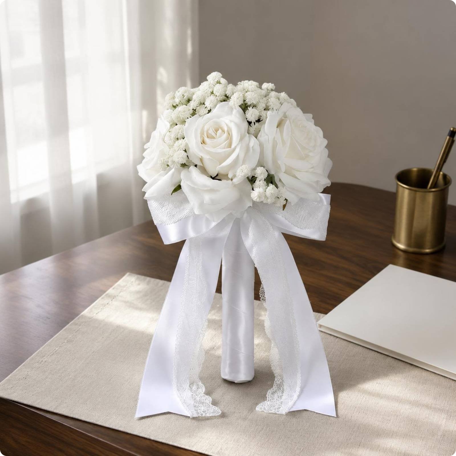 Artificial Bridal Floral Arrangement Baby's Breath Bridal Floral Arrangement