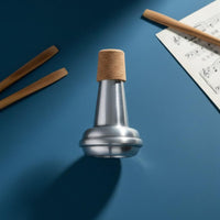 Cork-Topped Suona Mute Silver-Gray Music Tool Rounded Base