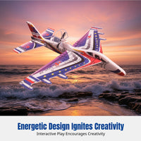 USB rechargeable foam airplane toy for kids, random design.
