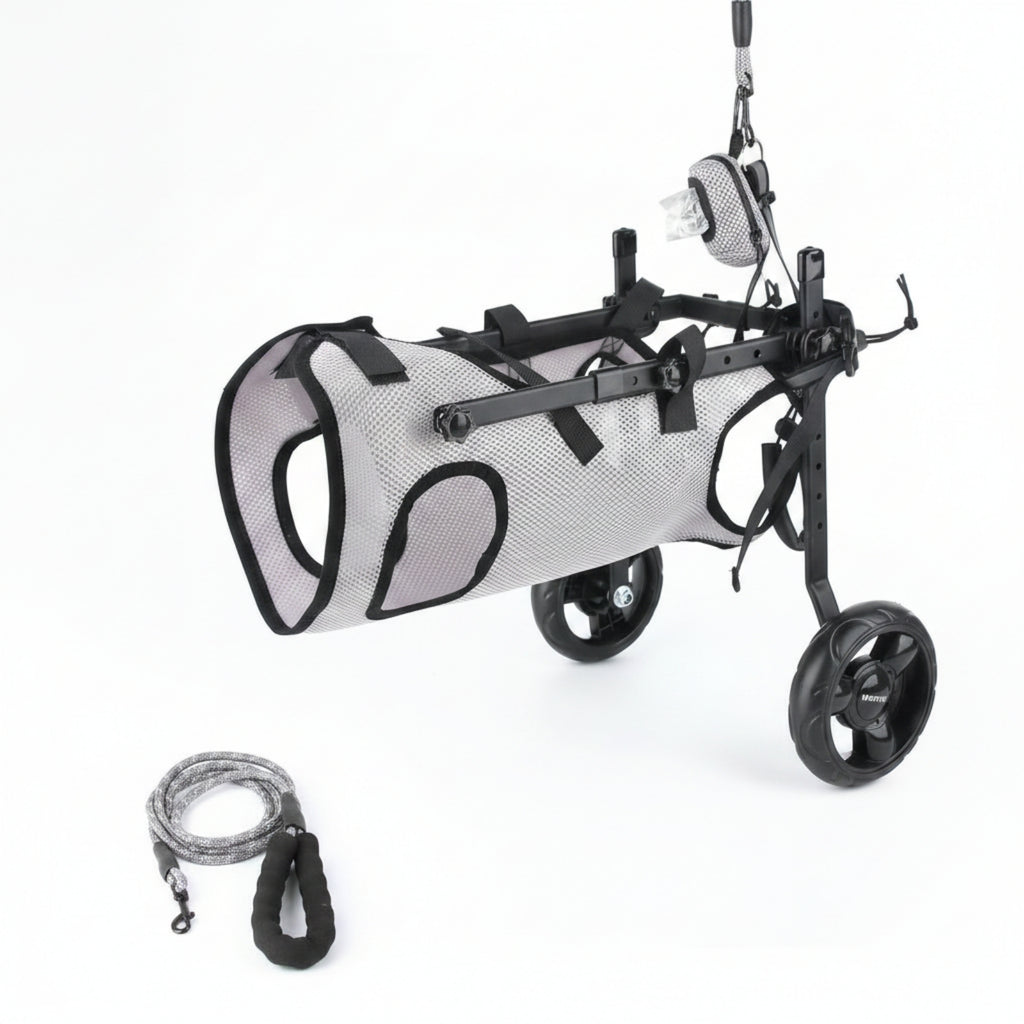 Adjustable Dog Wheelchair Mesh Textile Dog Wheelchair Support Cart Harness-Style