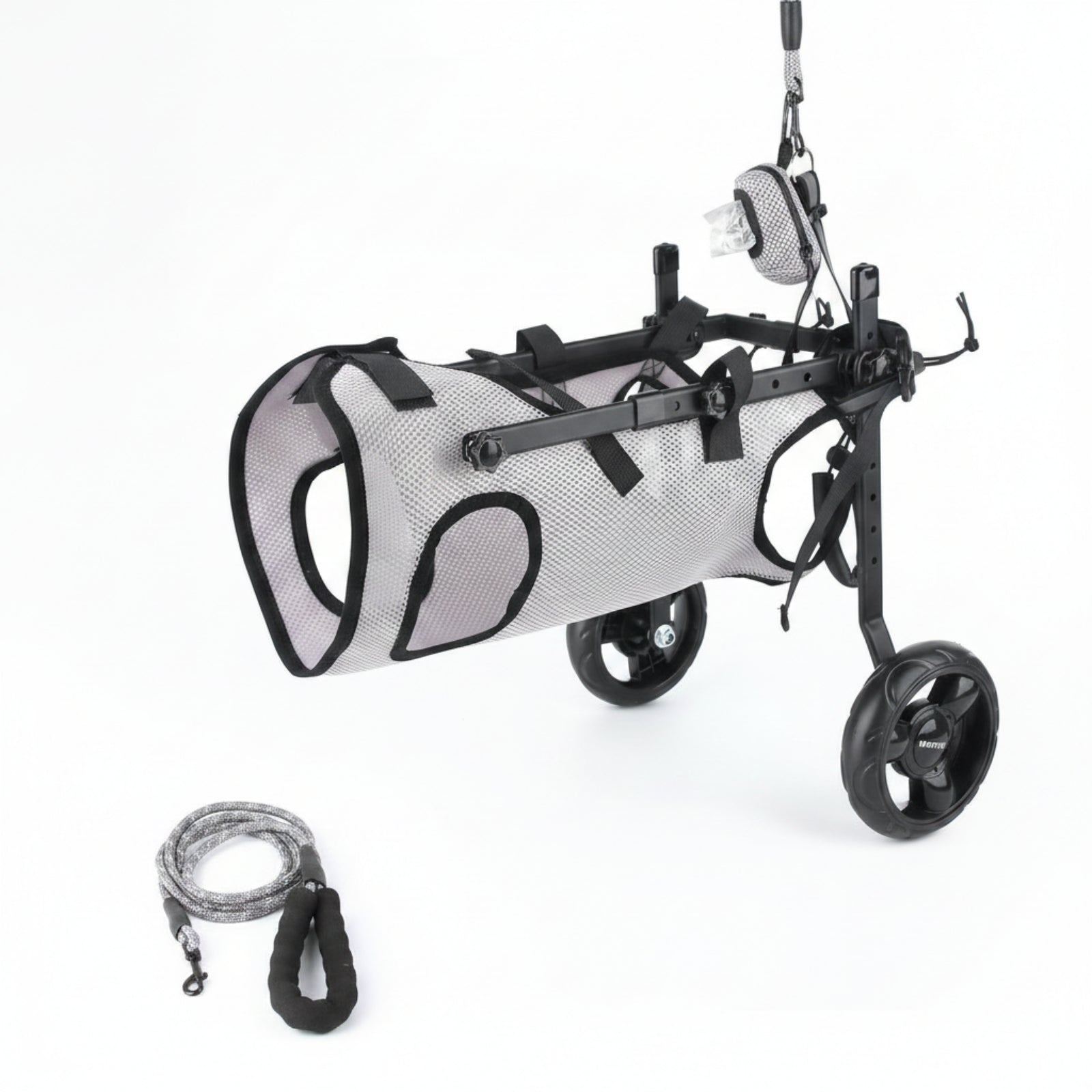 Adjustable Dog Wheelchair Mesh Textile Dog Wheelchair Support Cart Harness-Style