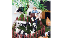 45 Pieces Farm Animal Model Set Early Learning Realistic Mini Farm Animal Figures Solid for Kids