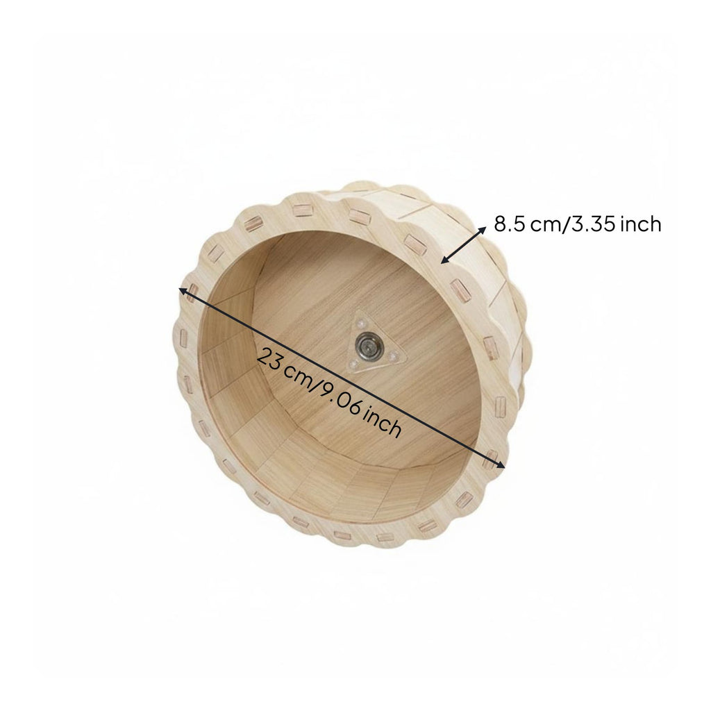 Quiet Hamster Wheel Wooden Hamster Wheel Double-Sided Waterproof