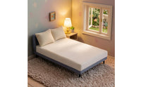 OB11 Doll Bed Blue-Gray 1:12 Scale Dollhouse Bed Upholstered