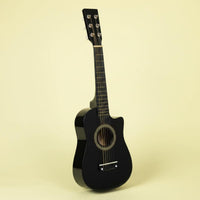 25 Inch Guitar Solid Wood Toy Guitar Easy to Play for Learning, Beginners