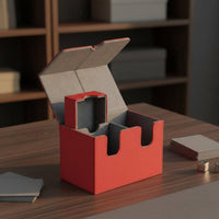 Leader Deck Box Wear-Resistant Leader Deck Box with Dice Tray Secure Card Organizer with Dividers Non-Slip Exterior