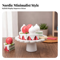 Wooden Birthday Cake Play Set Wooden Birthday Cake Set Wood Finish Realistic for Children