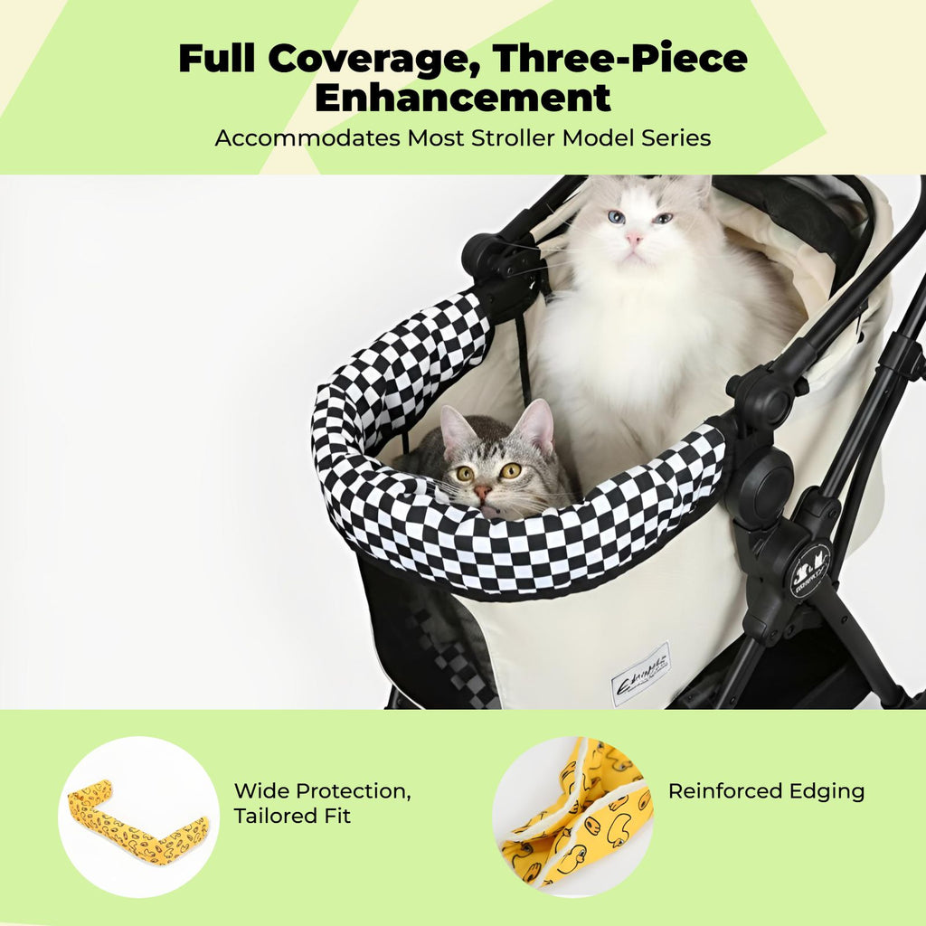 Non-slip pet stroller pad