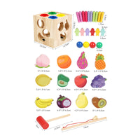 Four-in-Single Toy Set Fine Movement Skills Shape Sorting Toy Educational