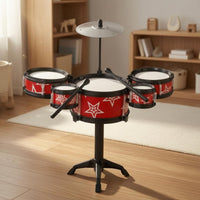 Jazz Drum Toy Kit Tripod Base Toy Jazz Drum Kit Star Pattern