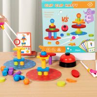 25 Pieces Wooden Clip Stacker Parent-Child Interaction for Playroom, Classroom