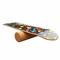 Wooden Balance Board Non-Slip Surface Surfing Equilibrium Board Fitness Equipment for Kids, Athletes