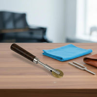 Piano String Pressure Wheel Wood Handle Piano String Roller Stainless Steel