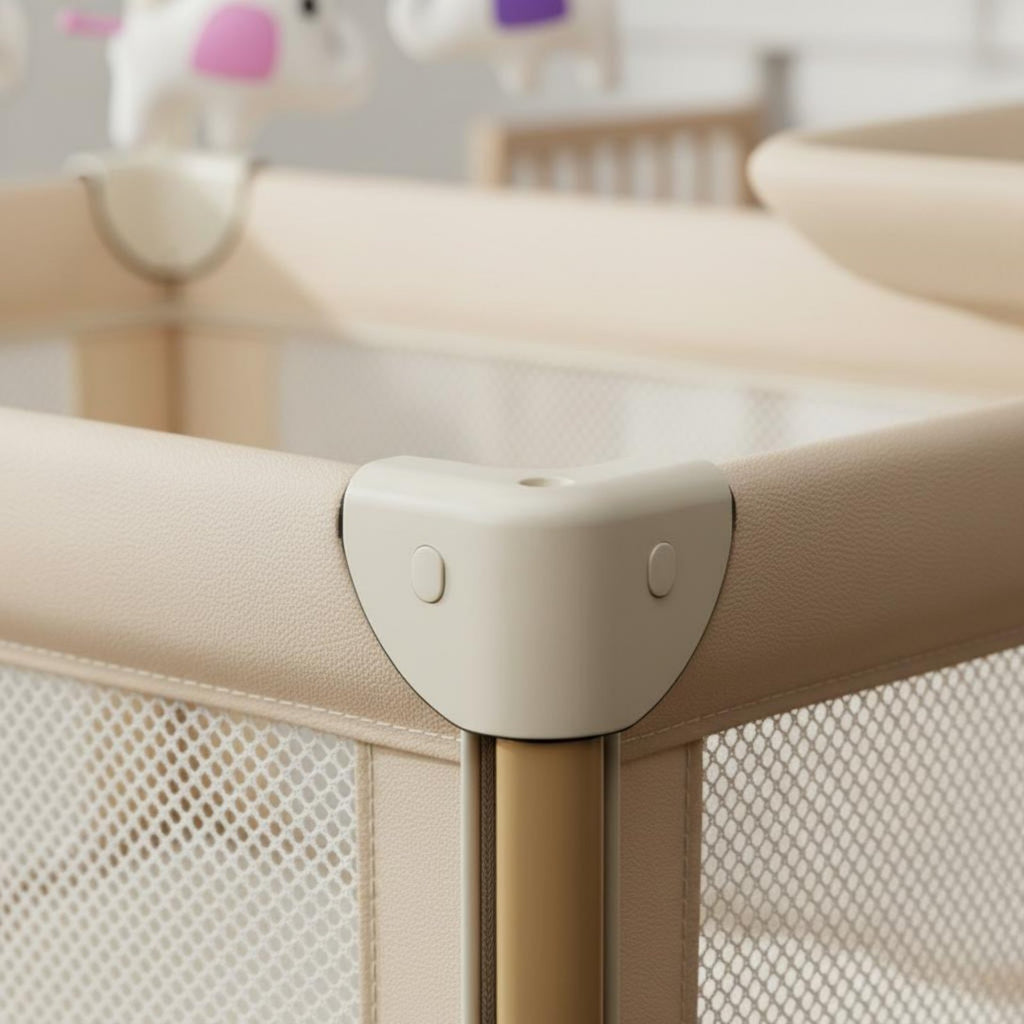 Multifunctional Baby Crib Adjustable Height Rolling Baby Bassinet for Newborns