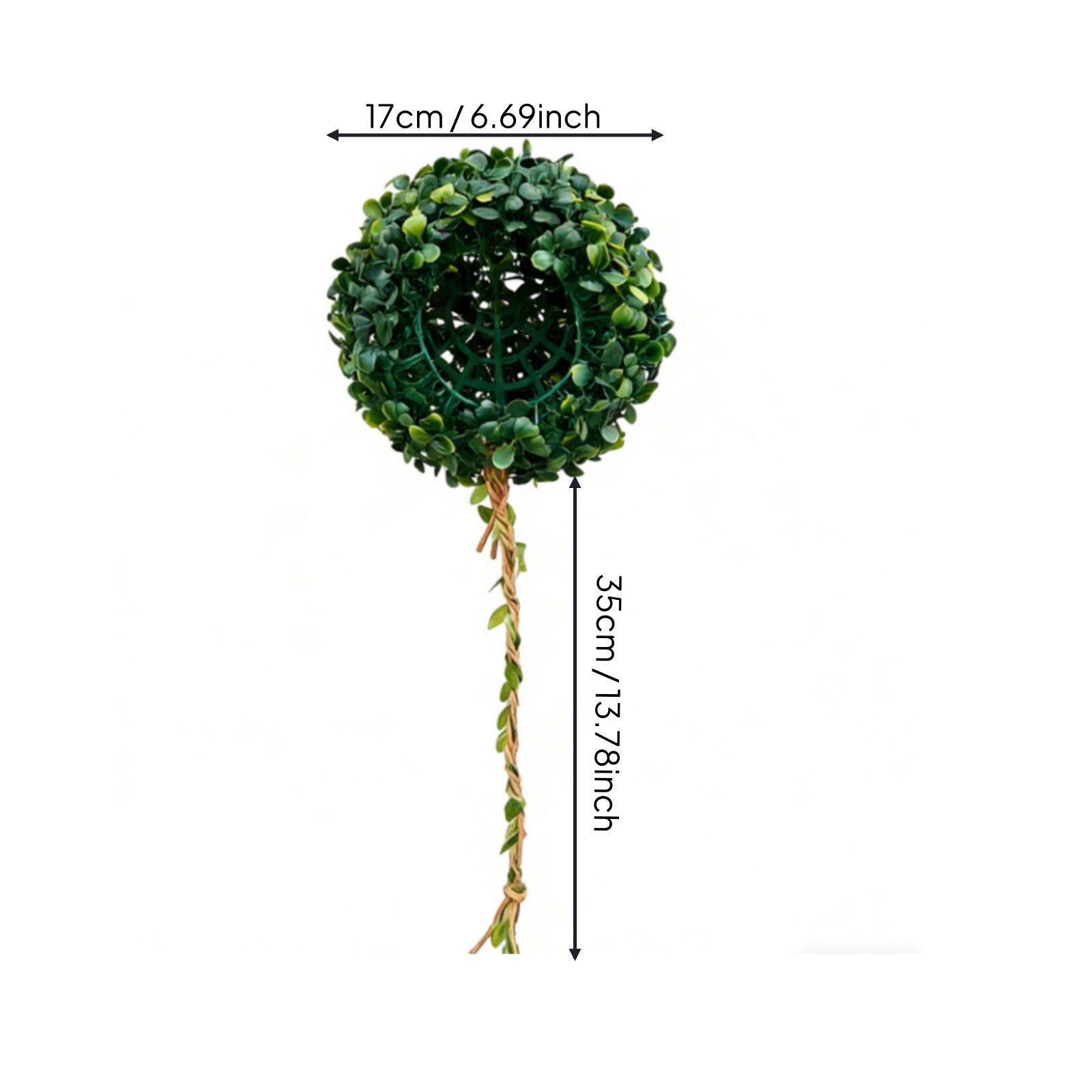 Artificial Grass Ball Hideout Realistic Design Hanging Reptile Hide for Reptiles