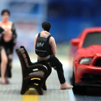 1/64 Scale Photographer Figure 3D Printed Resin Miniature Scene Figurine