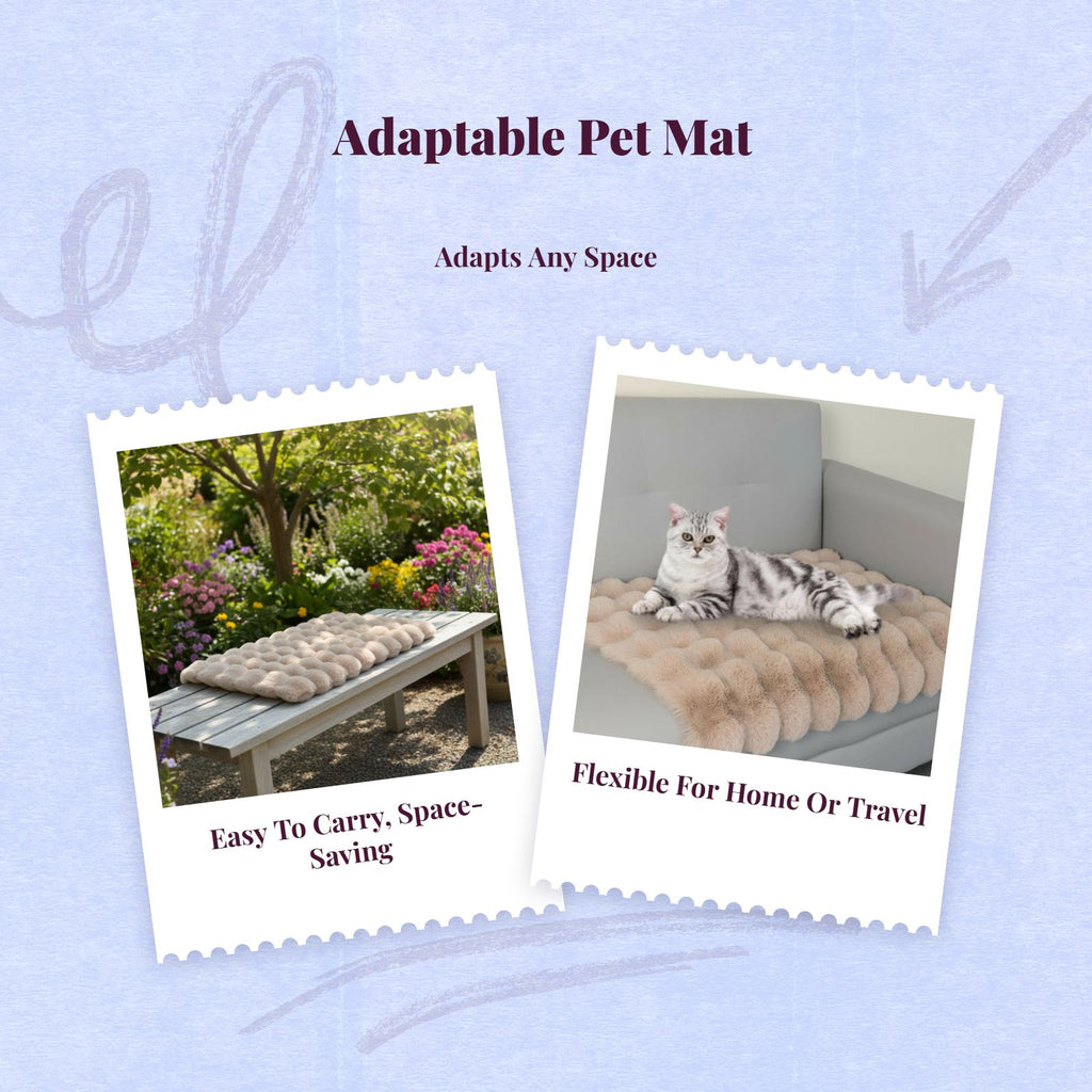 Plush Fleece Pet Bed Mat, Soft, Warm, Washable, Indoor Pad