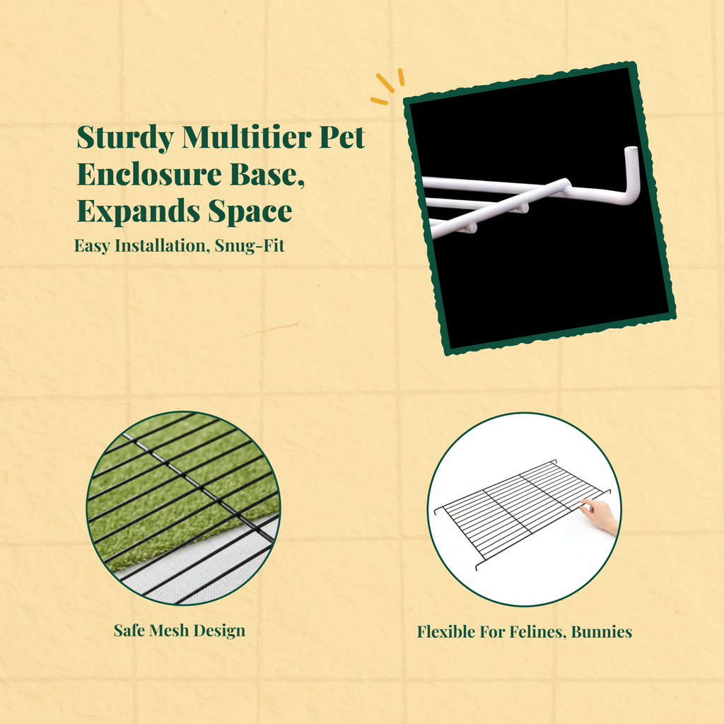 Cat enclosure shelf, Widened Divider Panel, Pet enclosure Accessory, Multitier Shelf, Climbing Ramp, Small creature Habitat