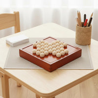 Peg Single-Player Peg Brain Teaser Raised Border Wooden Single-Player Peg Brain