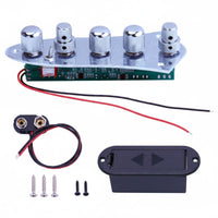 5-Knob Active Bass Preamp Long-Lasting Musical Instrument Part Rust-Proof
