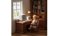 Dollhouse Computer Set Realistic Design Miniature Desktop Computer Set