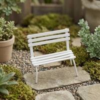 Slatted Metal Bench Decorative Iron-Design Bench Tabletop