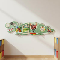 Dinosaur Wall Busy Board Educational Dinosaur Busy Board Interactive Wood Wall Activity Center for Preschoolers, Kids, Kindergarten, Playroom, Nursery