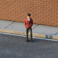 1:64 Scale Male Figure Macro Photography Prop 1:64 Scale Man Figure Miniature Man with Sunglasses Realistic Features