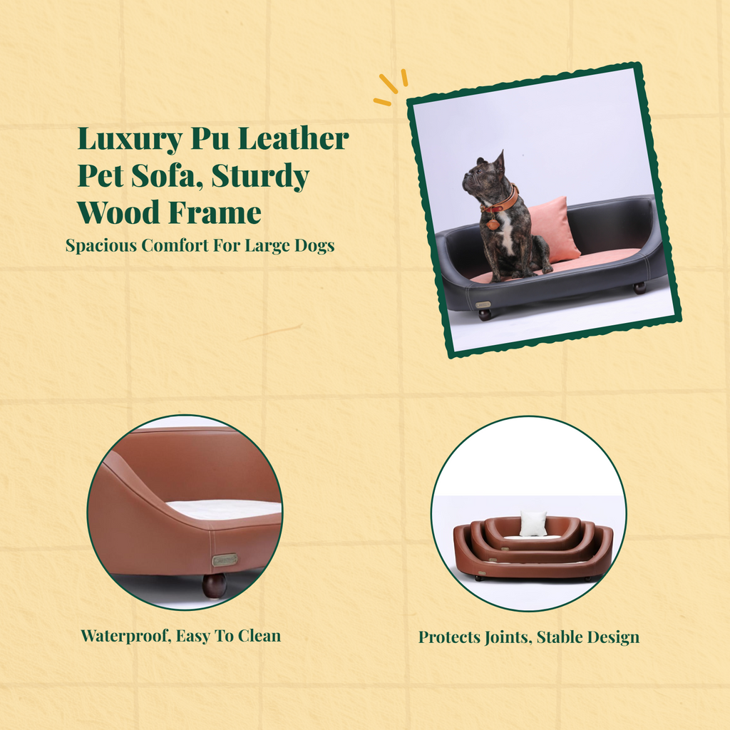 Plush pet sofa bed with removable cover