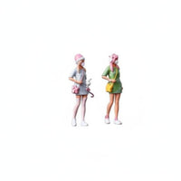 2 Pieces 1:64 Scale Female Figures Highly Detailed Miniature People Models
