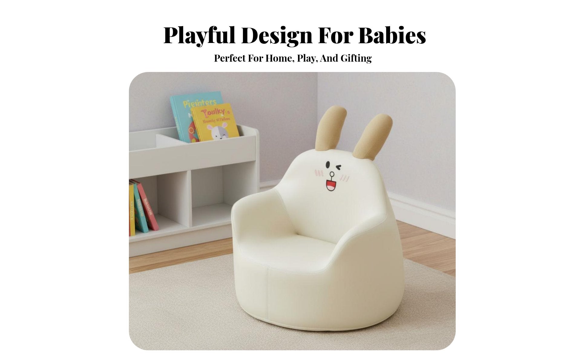 creatureShaped Floor Sofa Cute Design Kids' Furniture Giftable for literature corner