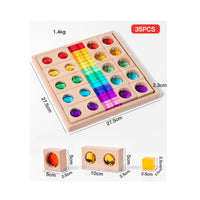 High Transmittance Translucent Rainbow Blocks Child-Centered Inspired Acrylic Gemstone Cubes Polished Edges for Preschoolers, Toddlers