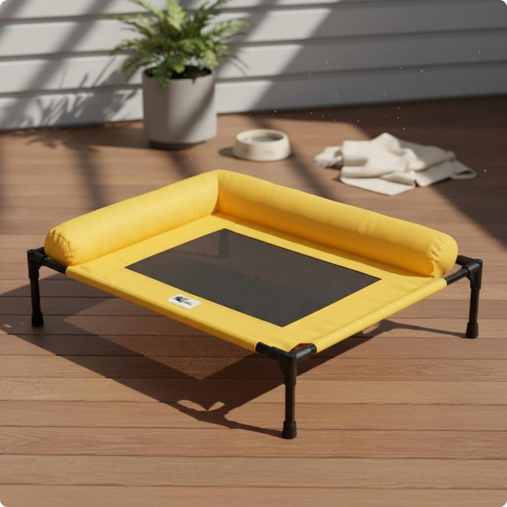 Elevated Dog Bed Raised-Floor Design Mesh Dog Bed Removable Cover for Indoor