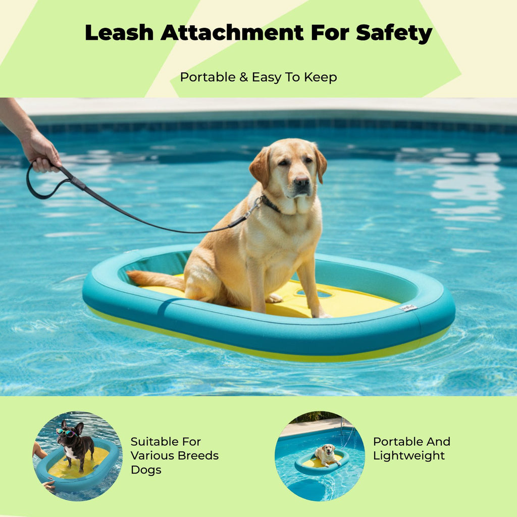Dog Pool Float, High Buoyancy Foam Mat, Foldable, Safe