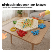 Triangular Cord Lattice Game Educational Wooden Triangle Board Game