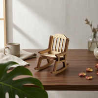 Dollhouse Rocking Chair Lightweight 1:12 Scale Rocking Chair Realistic Look Miniature Furniture for Scene Photography