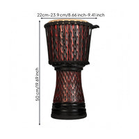 Djembe Drum Natural Drumhead Percussion Instrument Carved Wood