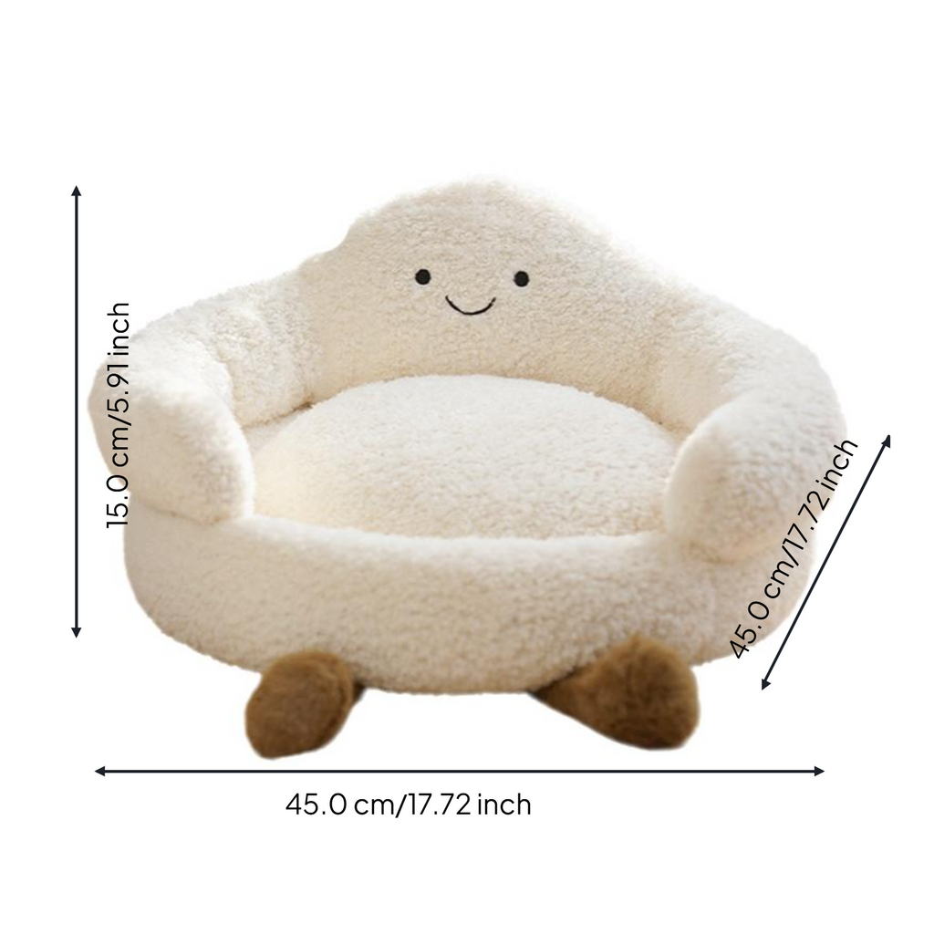 Cat Bed, Calming Plush Sofa, Cozy Indoor Retreat